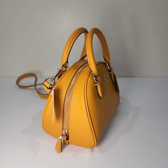 NWT Coach CA202 Sydney Satchel CA202 Mustard Yellow Gold - Picture 4 of 7